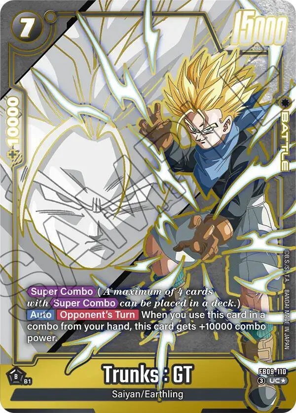 Auction card for Trunks : GT - FB09-110 (Alternate Art)
