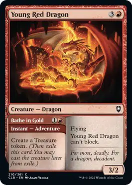 Young Red Dragon // Bathe in Gold