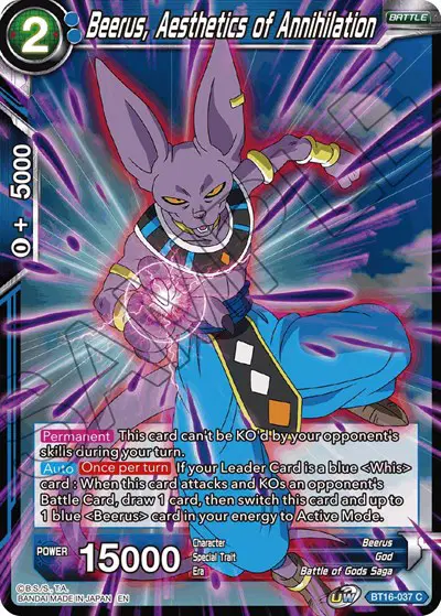 Beerus, Aesthetics of Annihilation