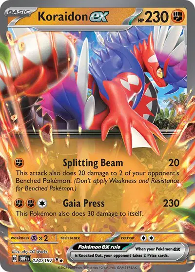 Auction card for Koraidon ex