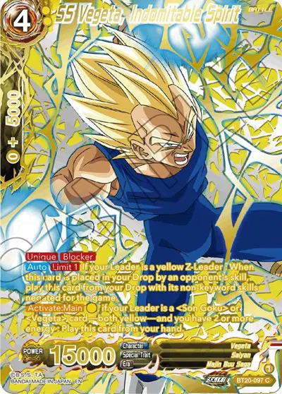 SS Vegeta, Indomitable Spirit