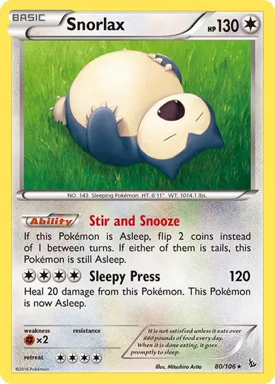 Auction card for Snorlax