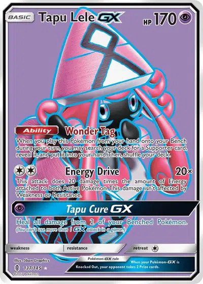 Auction card for Tapu Lele GX (Full Art)