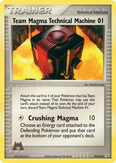 Auction card for Team Magma Technical Machine 01