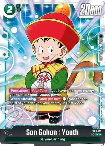 Auction card for Son Gohan : Youth - FB03-139