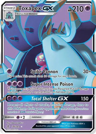 Auction card for Toxapex GX (Full Art)