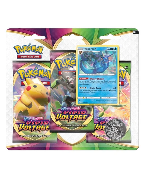 Vivid Voltage | Vaporeon 3 Pack Blister