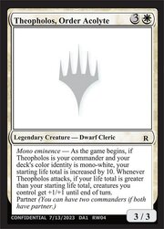 Theopholos, Order Acolyte