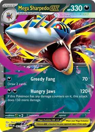 Auction card for Mega Sharpedo ex