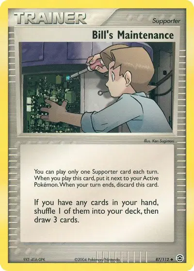 Auction card for Bill's Maintenance