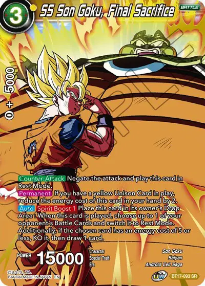 SS Son Goku, Final Sacrifice