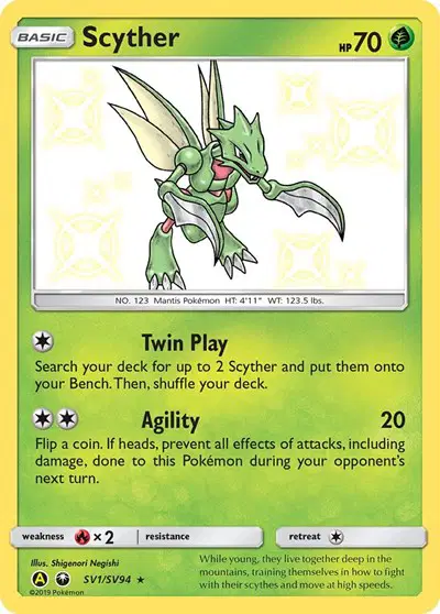 Auction card for Scyther