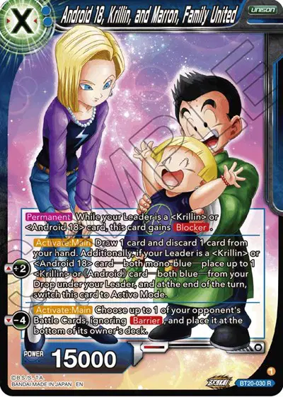 Android 18, Krillin, and Marron, Family United