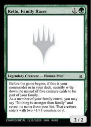 Retto, Family Racer