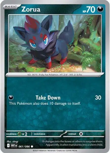 Auction card for Zorua