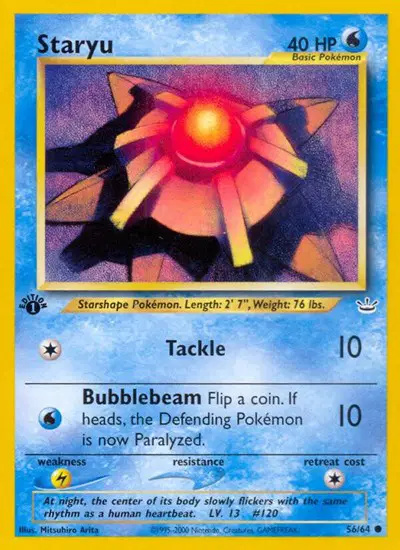 Auction card for Staryu