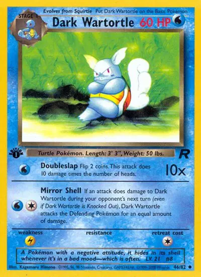 Auction card for Dark Wartortle