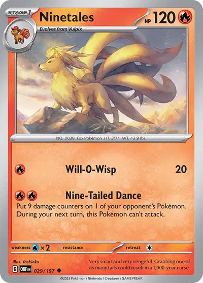Auction card for Ninetales