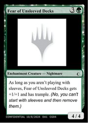 Fear of Unsleeved Decks