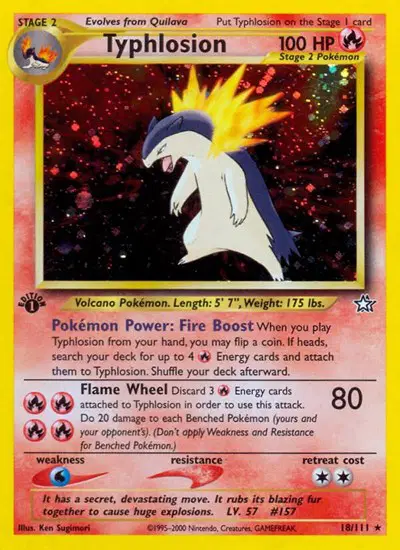 Auction card for Typhlosion (18)