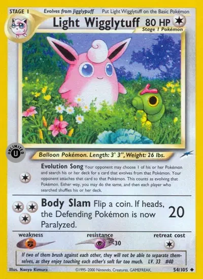 Auction card for Light Wigglytuff