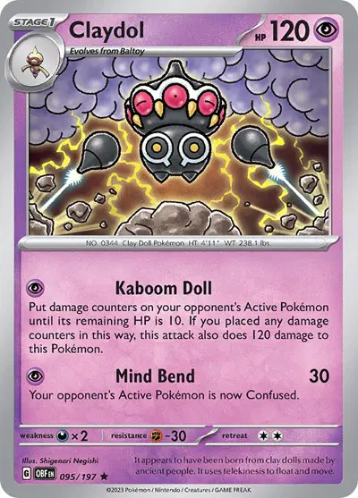 Auction card for Claydol