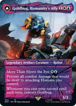 Goldbug, Humanity's Ally // Goldbug, Scrappy Scout