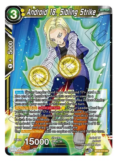 Android 18, Sibling Strike