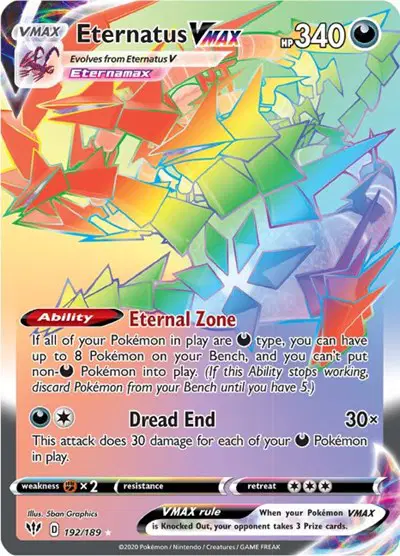 Auction card for Eternatus VMAX (Secret)