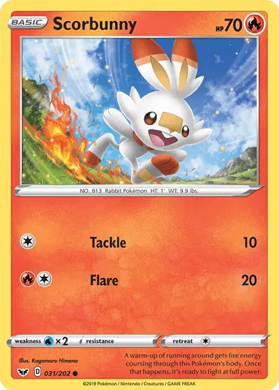 Auction card for Scorbunny (031)