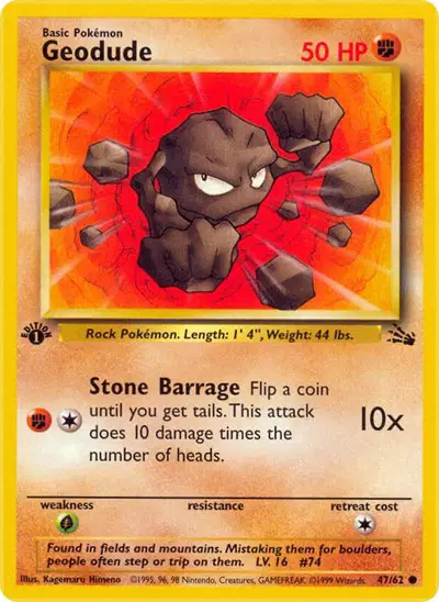 Auction card for Geodude