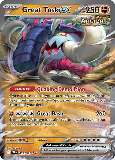 Auction card for Great Tusk ex