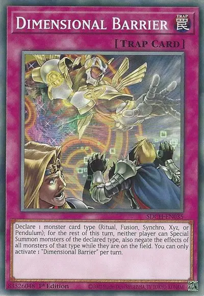 Dimensional Barrier