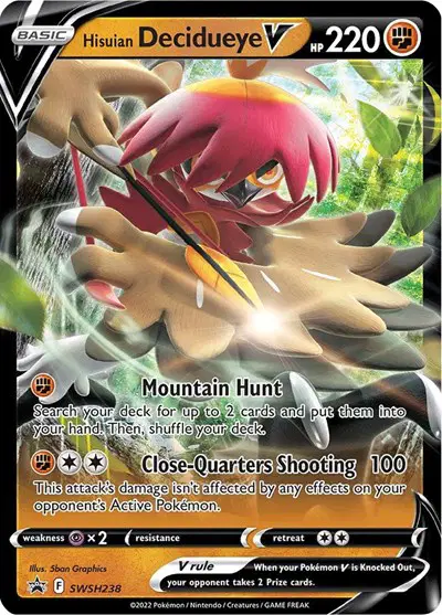 Auction card for Hisuian Decidueye V