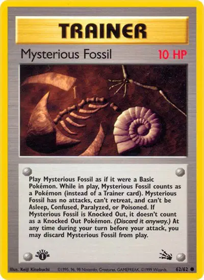 Auction card for Mysterious Fossil