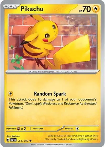 Auction card for Pikachu