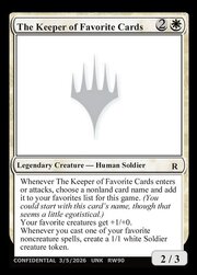 The Keeper of Favorite Cards