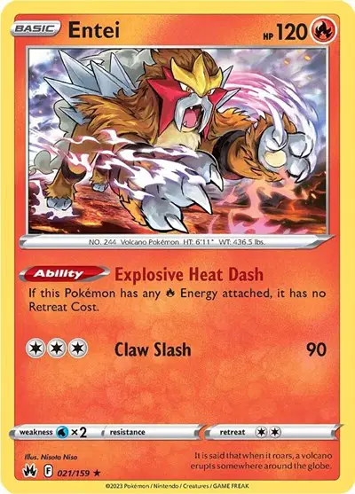Auction card for Entei