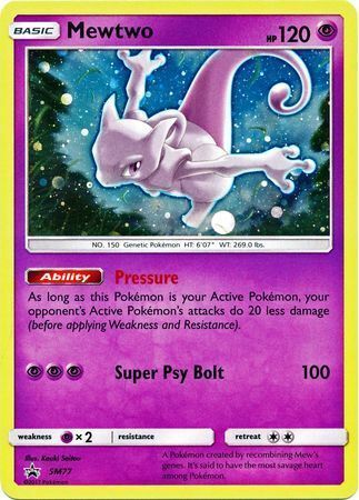 Auction card for Mewtwo Lv.65