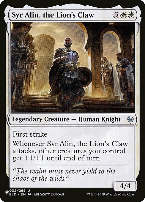 Syr Alin, the Lion's Claw