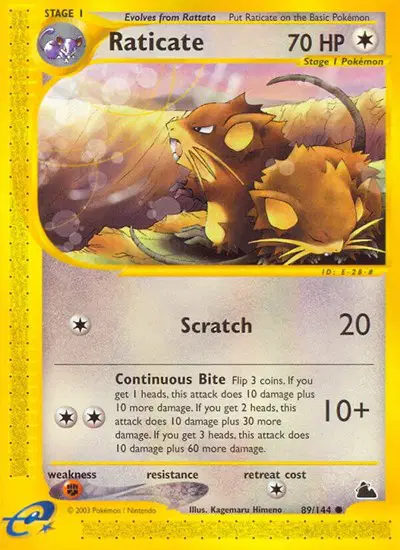 Auction card for Raticate