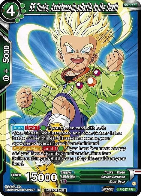SS Trunks, Assistance in a Battle to the Death
