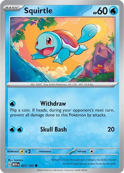 Auction card for Squirtle
