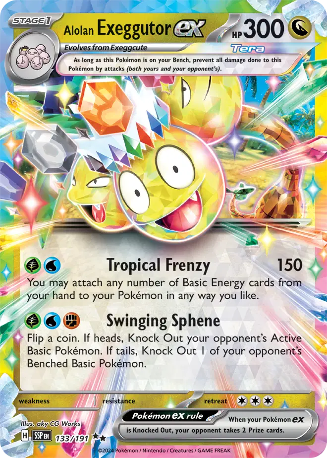 Auction card for Alolan Exeggutor ex