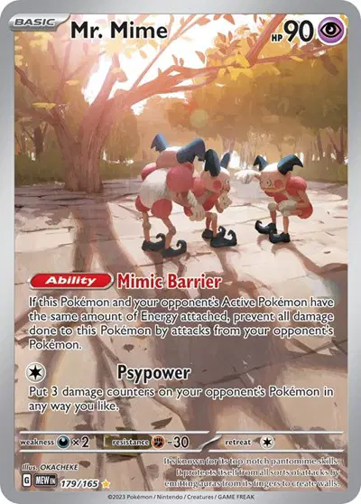 Auction card for Mr. Mime