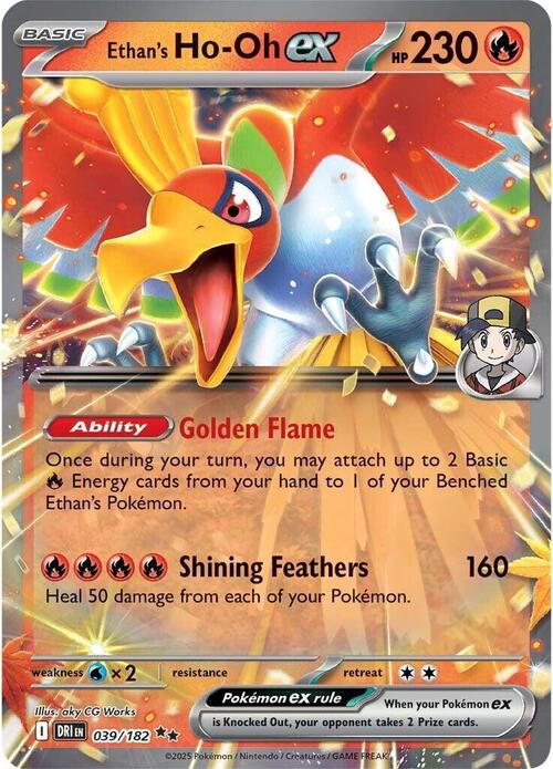Auction card for Ethan's Ho-Oh ex