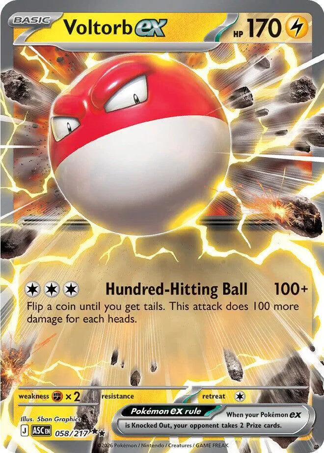 Auction card for Voltorb ex
