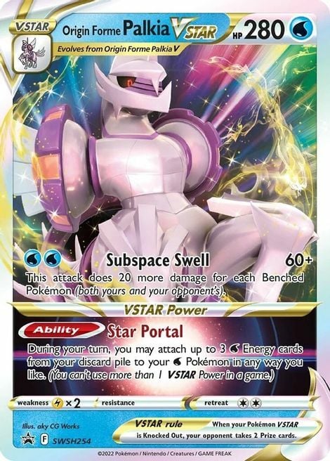 Auction card for Origin Forme Palkia VSTAR