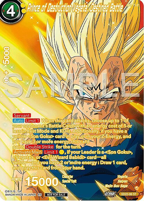 Prince of Destruction Vegeta, Destined Battle