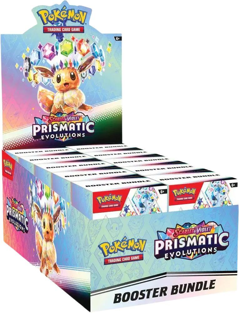 Prismatic Evolutions Booster Bundle Display
